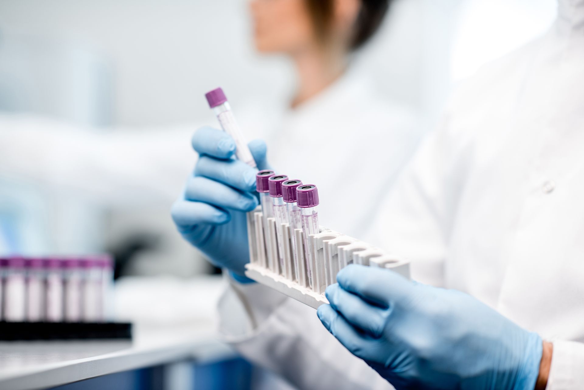 Labeled samples in a medical laboratory